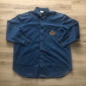 Walt Disney World’s Animal Kingdom Women's Classic Blue Button Down Shirt
